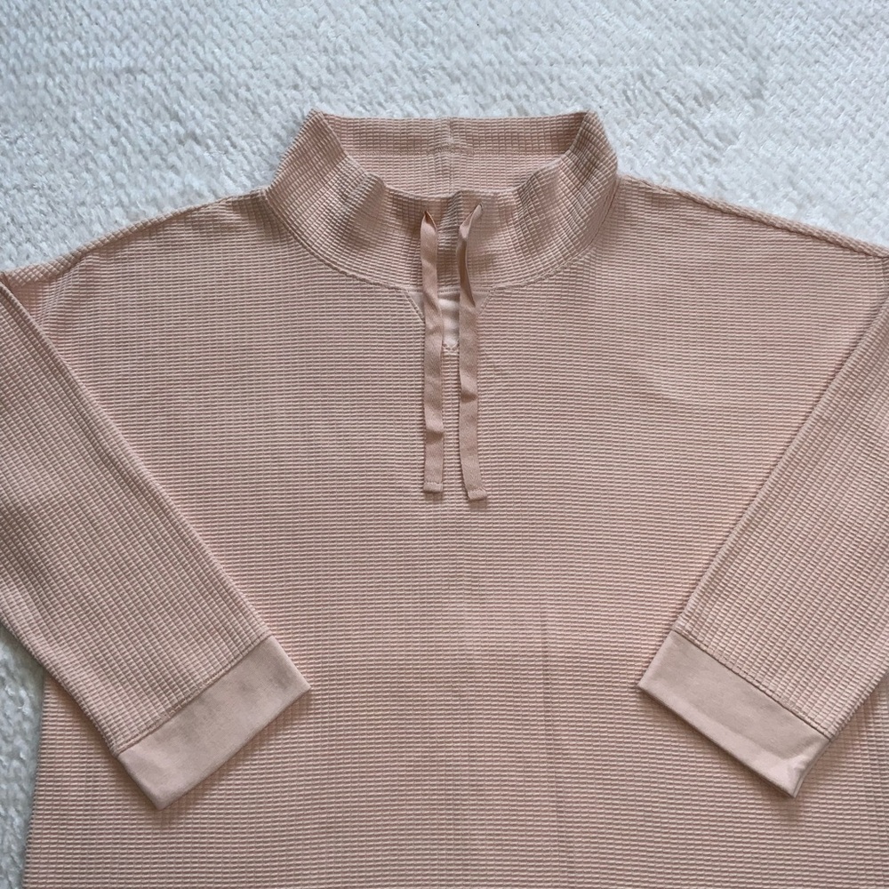LILLA P 3/4 SLEEVE MOCK NECK DRESS - Picture 4 of 9